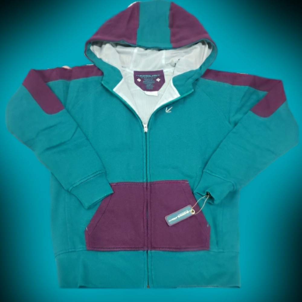 Teal and Purple Hemp Hoodie